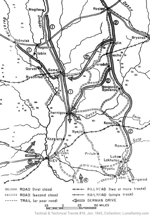 [Map of Kiev Operation - Northern Advance]